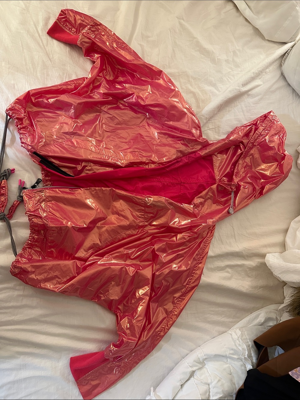 Shiny Pink Windbreaker Jacket